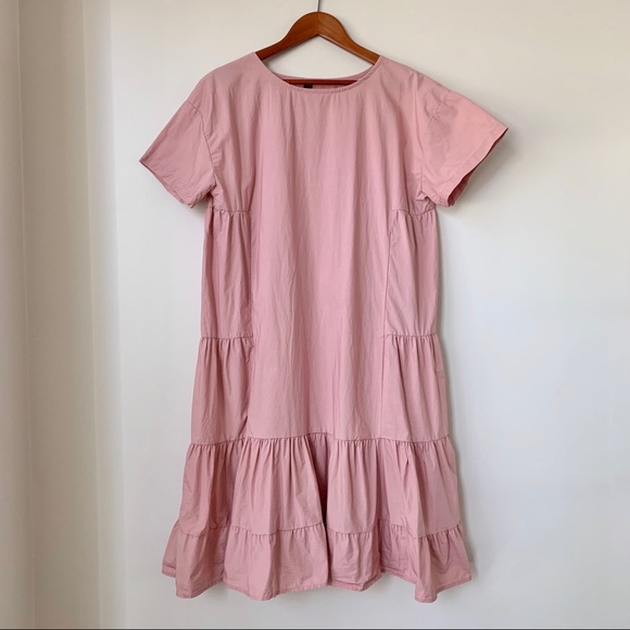 Vintage Dresses & Skirts - O/S OVERSIZED RUFFLED TIERED LIGHTWEIGHT DRESS